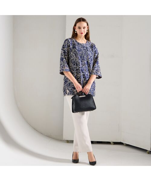 Liliane Burty（Lサイズ） / リリアンビューティ シャツ・ブラウス | 【L～４L】刺繍カットレースブラウス | 詳細5