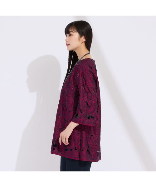 Liliane Burty（Lサイズ） / リリアンビューティ シャツ・ブラウス | 【L～４L】刺繍カットレースブラウス | 詳細15