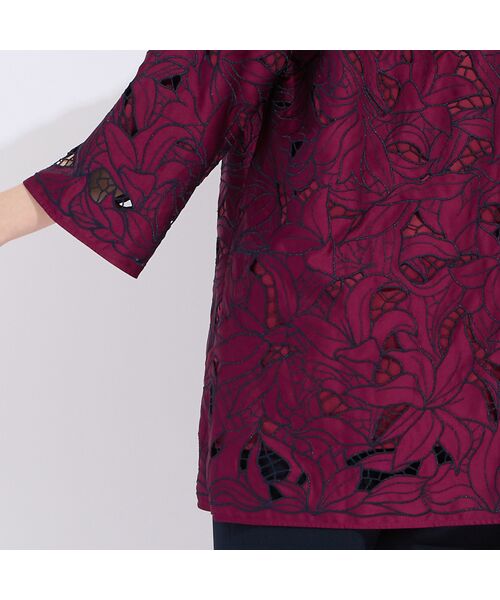 Liliane Burty（Lサイズ） / リリアンビューティ シャツ・ブラウス | 【L～４L】刺繍カットレースブラウス | 詳細17