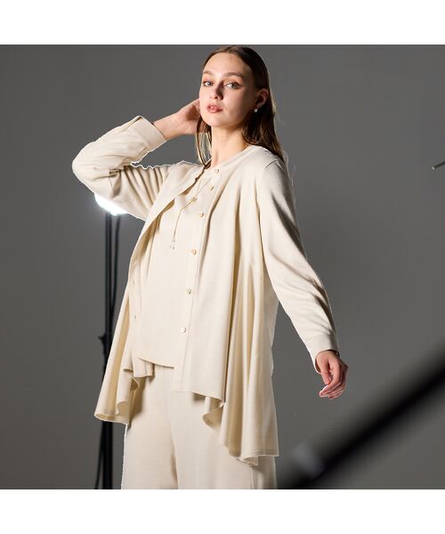 Liliane Burty（Lサイズ） / リリアンビューティ シャツ・ブラウス | 【M～4L/セットアップ対応】ウォームスムースフレアブラウス | 詳細1