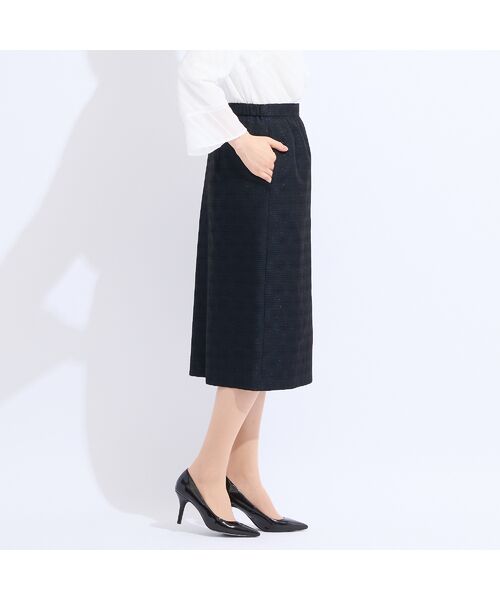 Liliane Burty（Lサイズ） / リリアンビューティ ミニ・ひざ丈スカート | 【13～25号/セットアップ対応】米沢織ラメツイードタイトスカート | 詳細7