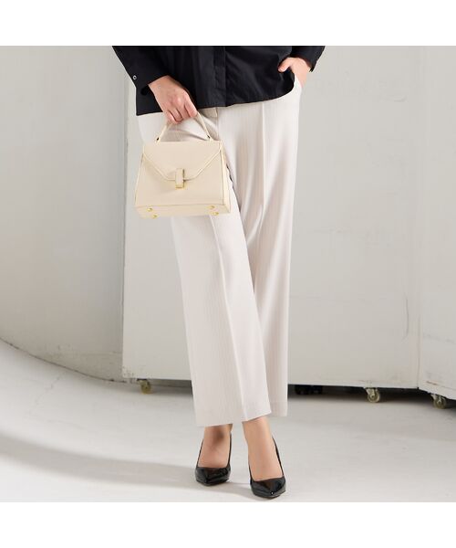 Liliane Burty（Lサイズ） / リリアンビューティ その他パンツ | 【13～25号/セットアップ対応】ストライプセンタープレスパンツ | 詳細12