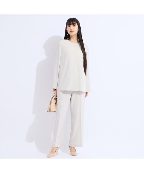 Liliane Burty（Lサイズ） / リリアンビューティ その他パンツ | 【13～25号/セットアップ対応】ストライプセンタープレスパンツ | 詳細9