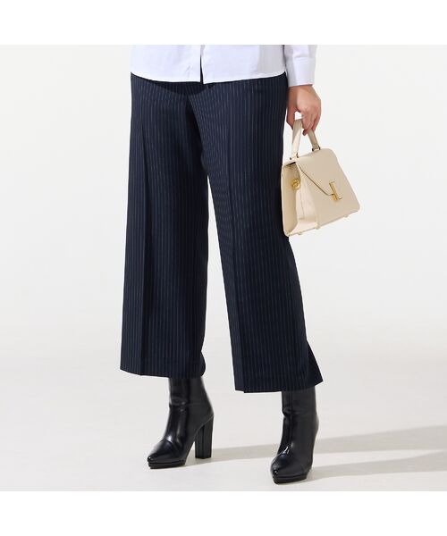 Liliane Burty（Lサイズ） / リリアンビューティ その他パンツ | 【13～25号/セットアップ対応】ストライプセンタープレスパンツ | 詳細15