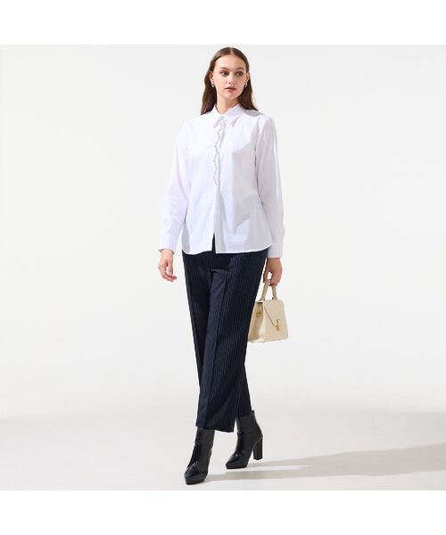 Liliane Burty（Lサイズ） / リリアンビューティ その他パンツ | 【13～25号/セットアップ対応】ストライプセンタープレスパンツ | 詳細17