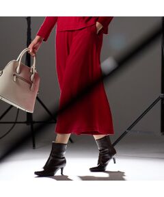 Liliane Burty（Lサイズ） / リリアンビューティ ショート・ハーフ・半端丈パンツ | 【L～4L/セットアップ対応】ウォームスムースキュロットパンツ