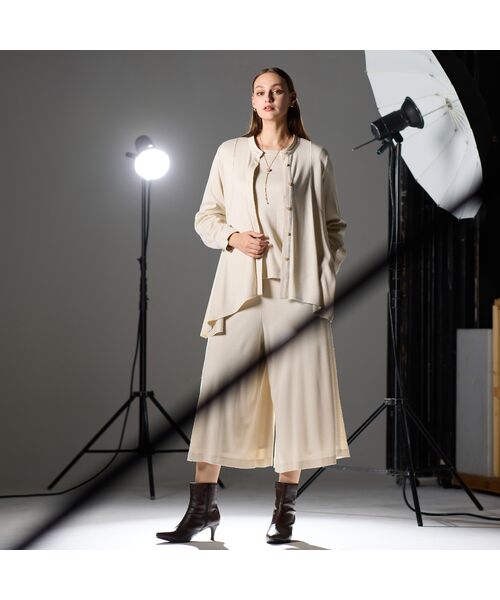 Liliane Burty（Lサイズ） / リリアンビューティ ショート・ハーフ・半端丈パンツ | 【L～4L/セットアップ対応】ウォームスムースキュロットパンツ | 詳細5