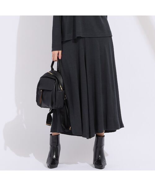 Liliane Burty（Lサイズ） / リリアンビューティ ショート・ハーフ・半端丈パンツ | 【L～4L/セットアップ対応】ウォームスムースキュロットパンツ | 詳細9