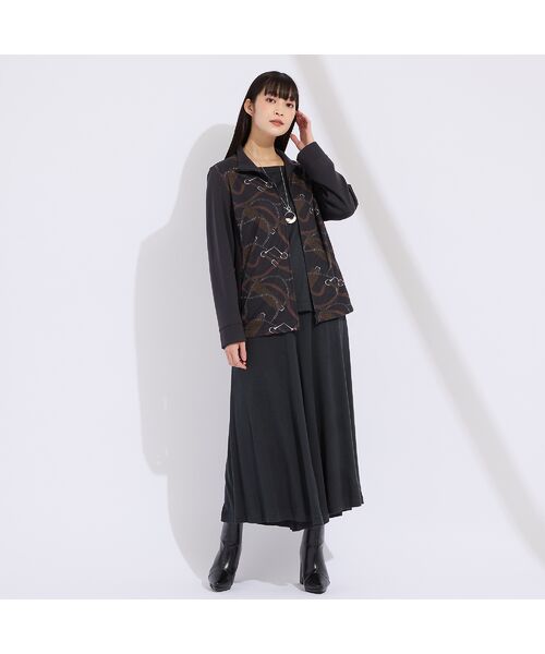 Liliane Burty（Lサイズ） / リリアンビューティ ショート・ハーフ・半端丈パンツ | 【L～4L/セットアップ対応】ウォームスムースキュロットパンツ | 詳細11