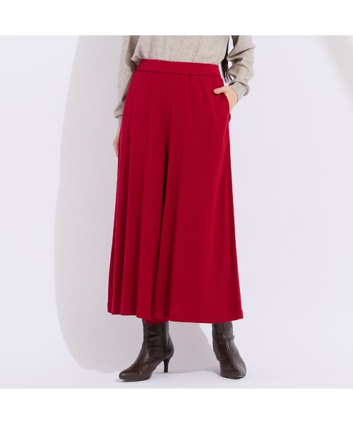 Liliane Burty（Lサイズ） / リリアンビューティ ショート・ハーフ・半端丈パンツ | 【L～4L/セットアップ対応】ウォームスムースキュロットパンツ | 詳細14