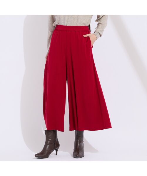 Liliane Burty（Lサイズ） / リリアンビューティ ショート・ハーフ・半端丈パンツ | 【L～4L/セットアップ対応】ウォームスムースキュロットパンツ | 詳細15