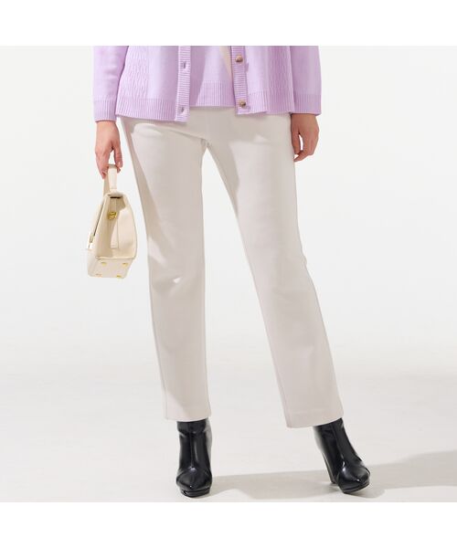 Liliane Burty（Lサイズ） / リリアンビューティ その他パンツ | 【L～４L】クロスウォームポンチパンツ　ベージュ/ブラウン | 詳細5