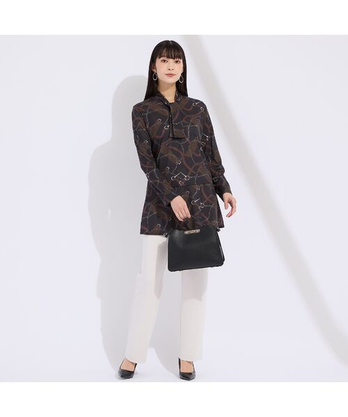 Liliane Burty（Lサイズ） / リリアンビューティ その他パンツ | 【L～４L】クロスウォームポンチパンツ　ベージュ/ブラウン | 詳細8