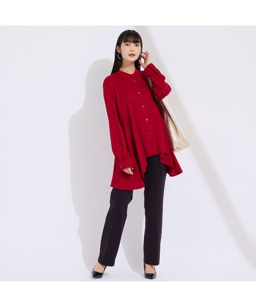 Liliane Burty（Lサイズ） / リリアンビューティ その他パンツ | 【L～４L】クロスウォームポンチパンツ　ベージュ/ブラウン | 詳細15