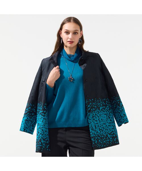 Liliane Burty（Lサイズ） / リリアンビューティ その他アウター | 【11～17号】スペイン素材使用アニマルジャカードコート | 詳細4