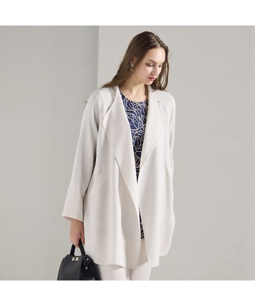 Liliane Burty（Lサイズ） / リリアンビューティ その他アウター | 【M～4L/セットアップ対応】デニット着流し風ジャケット | 詳細2