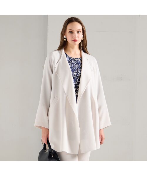 Liliane Burty（Lサイズ） / リリアンビューティ その他アウター | 【M～4L/セットアップ対応】デニット着流し風ジャケット | 詳細3