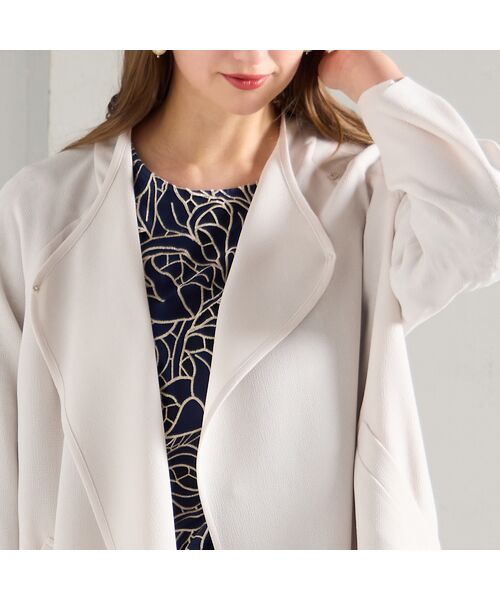 Liliane Burty（Lサイズ） / リリアンビューティ その他アウター | 【M～4L/セットアップ対応】デニット着流し風ジャケット | 詳細6