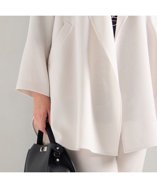 Liliane Burty（Lサイズ） / リリアンビューティ その他アウター | 【M～4L/セットアップ対応】デニット着流し風ジャケット | 詳細7