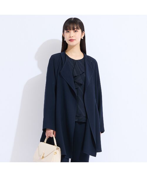 Liliane Burty（Lサイズ） / リリアンビューティ その他アウター | 【M～4L/セットアップ対応】デニット着流し風ジャケット | 詳細15