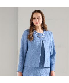 Liliane Burty（Lサイズ） / リリアンビューティ その他アウター | 【M～4L/セットアップ対応】米沢織ふくれジャカードジャケット