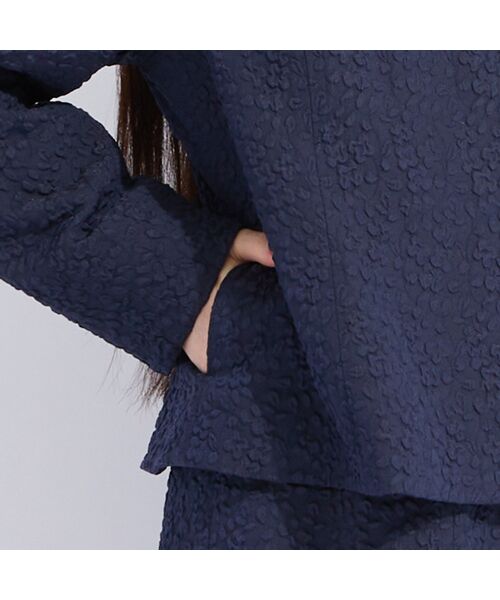 Liliane Burty（Lサイズ） / リリアンビューティ その他アウター | 【M～4L/セットアップ対応】米沢織ふくれジャカードジャケット | 詳細5