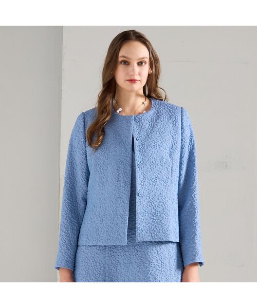 Liliane Burty（Lサイズ） / リリアンビューティ その他アウター | 【M～4L/セットアップ対応】米沢織ふくれジャカードジャケット | 詳細6