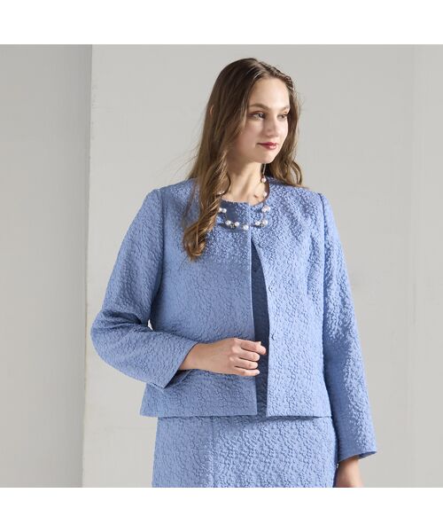 Liliane Burty（Lサイズ） / リリアンビューティ その他アウター | 【M～4L/セットアップ対応】米沢織ふくれジャカードジャケット | 詳細7