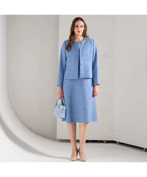 Liliane Burty（Lサイズ） / リリアンビューティ その他アウター | 【M～4L/セットアップ対応】米沢織ふくれジャカードジャケット | 詳細8