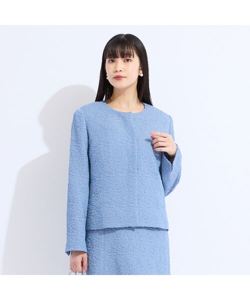 Liliane Burty（Lサイズ） / リリアンビューティ その他アウター | 【M～4L/セットアップ対応】米沢織ふくれジャカードジャケット | 詳細10