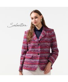 Liliane Burty（Lサイズ） / リリアンビューティ テーラードジャケット | 【11～17号】米沢織フラッグモールツイードテーラードジャケット