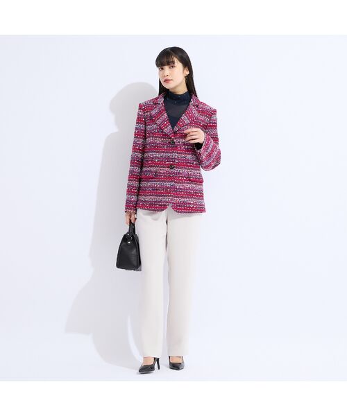 Liliane Burty（Lサイズ） / リリアンビューティ テーラードジャケット | 【11～17号】米沢織フラッグモールツイードテーラードジャケット | 詳細14