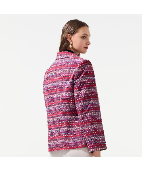 Liliane Burty（Lサイズ） / リリアンビューティ テーラードジャケット | 【11～17号】米沢織フラッグモールツイードテーラードジャケット | 詳細5