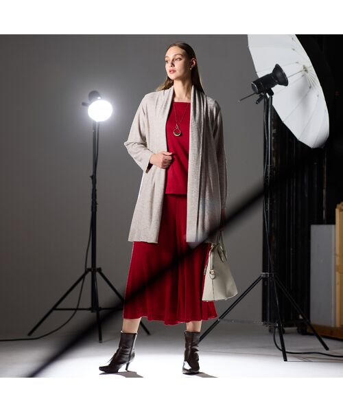 Liliane Burty（Lサイズ） / リリアンビューティ カーディガン・ボレロ | 【L～4L/アンサンブル対応】スパンコール着流しカーディガン | 詳細3