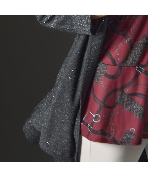 Liliane Burty（Lサイズ） / リリアンビューティ カーディガン・ボレロ | 【L～4L/アンサンブル対応】スパンコール着流しカーディガン | 詳細17