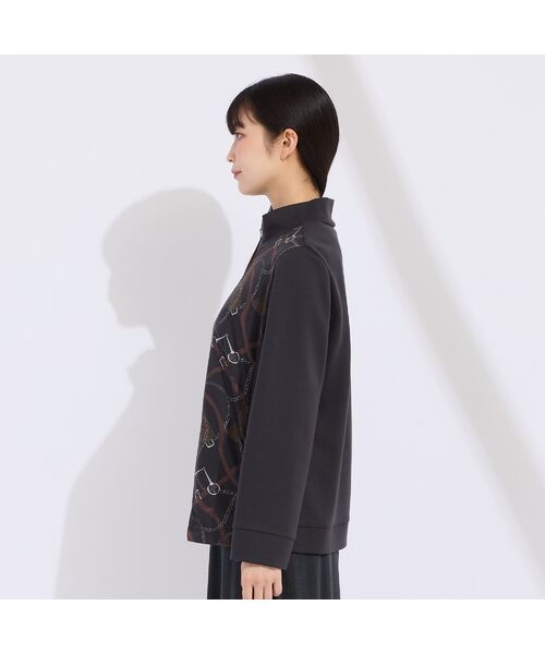 Liliane Burty(Lサイズ) / リリアンビューティ ブルゾン | 【M~4L】オーナメントプリントジップアップジャケット | 詳細3
