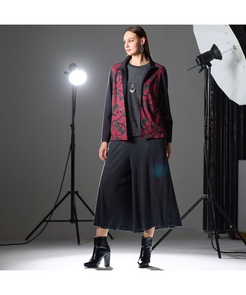 Liliane Burty(Lサイズ) / リリアンビューティ ブルゾン | 【M~4L】オーナメントプリントジップアップジャケット | 詳細12