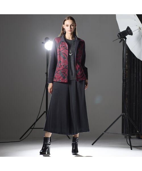 Liliane Burty(Lサイズ) / リリアンビューティ ブルゾン | 【M~4L】オーナメントプリントジップアップジャケット | 詳細13