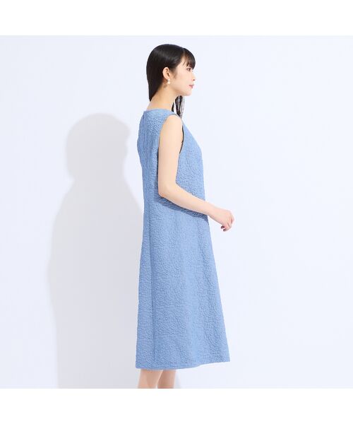 Liliane Burty(Lサイズ) / リリアンビューティ ミニ丈・ひざ丈ワンピース | 【M~4L/セットアップ対応】米沢織ふくれジャカードワンピース | 詳細11