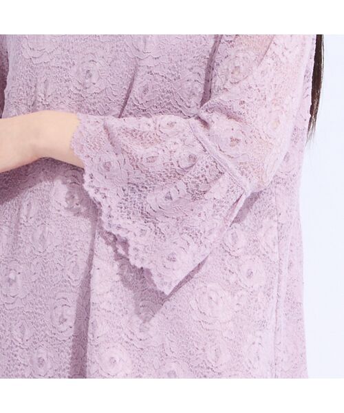 Liliane Burty（Lサイズ） / リリアンビューティ シャツ・ブラウス | 【M～４L】コードレースチュニックブラウス | 詳細6
