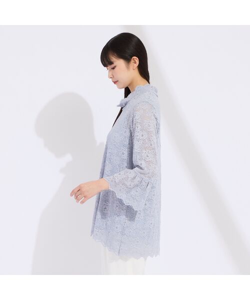 Liliane Burty（Lサイズ） / リリアンビューティ シャツ・ブラウス | 【M～４L】コードレースチュニックブラウス | 詳細7