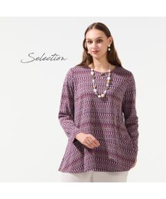 Liliane Burty（Lサイズ） / リリアンビューティ カットソー | 【M～4】イタリア製素材ラメジャカードチュニック