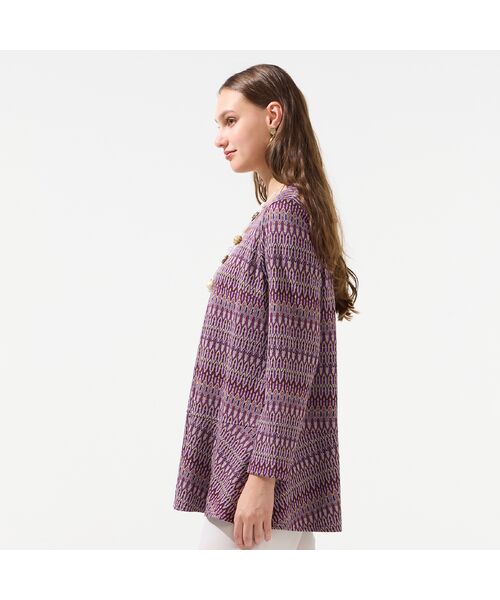 Liliane Burty（Lサイズ） / リリアンビューティ カットソー | 【M～4】イタリア製素材ラメジャカードチュニック | 詳細2