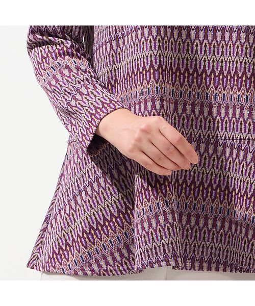 Liliane Burty（Lサイズ） / リリアンビューティ カットソー | 【M～4】イタリア製素材ラメジャカードチュニック | 詳細6