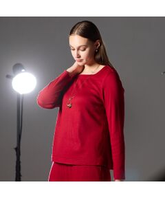 Liliane Burty（Lサイズ） / リリアンビューティ カットソー | 【M～4L/セットアップ対応】ウォームスムースプルオーバーＴシャツ