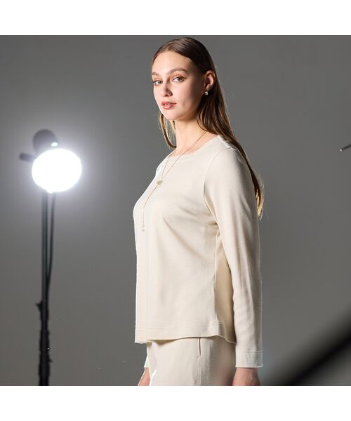 Liliane Burty（Lサイズ） / リリアンビューティ カットソー | 【M～4L/セットアップ対応】ウォームスムースプルオーバーＴシャツ | 詳細5