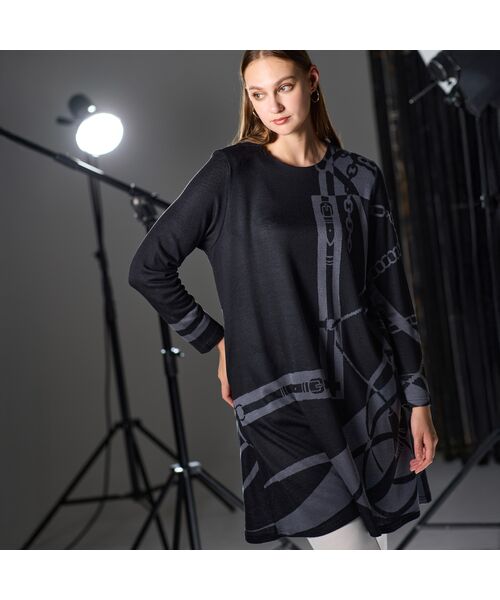 Liliane Burty（Lサイズ） / リリアンビューティ カットソー | 【M～4L】オーナメントチュニックＴシャツ | 詳細5