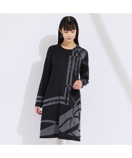 Liliane Burty（Lサイズ） / リリアンビューティ カットソー | 【M～4L】オーナメントチュニックＴシャツ | 詳細9