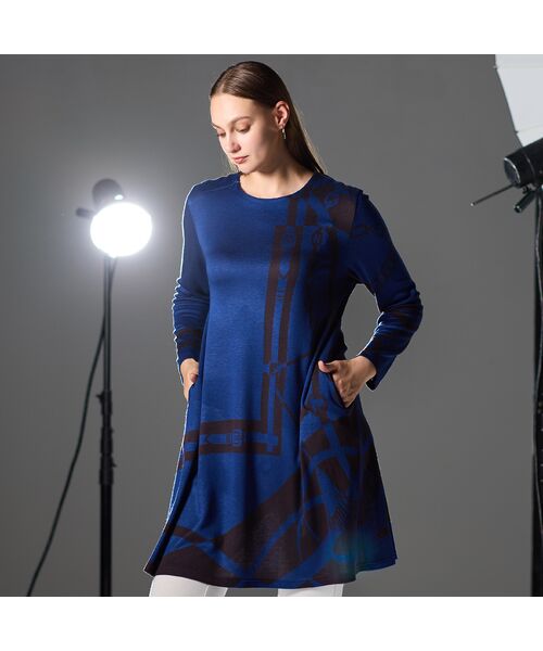 Liliane Burty（Lサイズ） / リリアンビューティ カットソー | 【M～4L】オーナメントチュニックＴシャツ | 詳細10