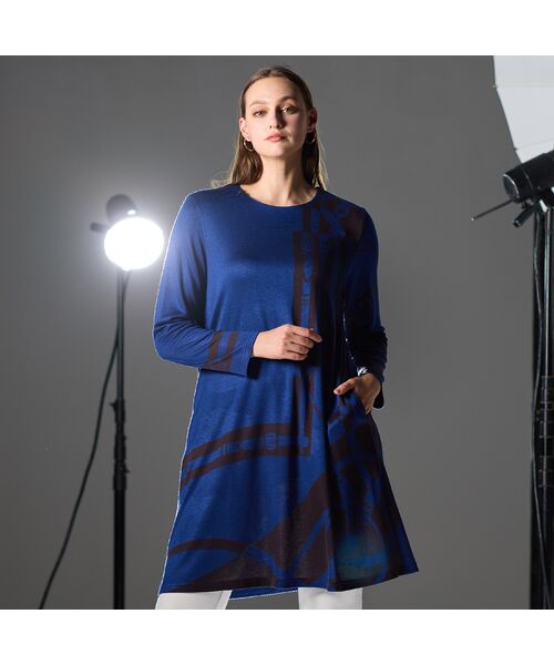 Liliane Burty（Lサイズ） / リリアンビューティ カットソー | 【M～4L】オーナメントチュニックＴシャツ | 詳細13